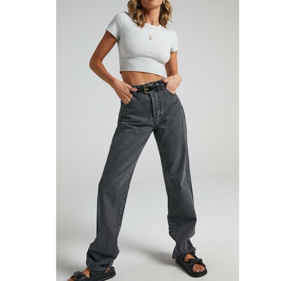 Rolla's Classic Straight High Rise Regular Fit Jeans in Vintage Black Size 27 - Picture 1 of 16